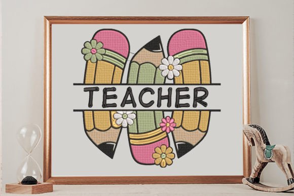 Charming Floral Pencils Teacher Design