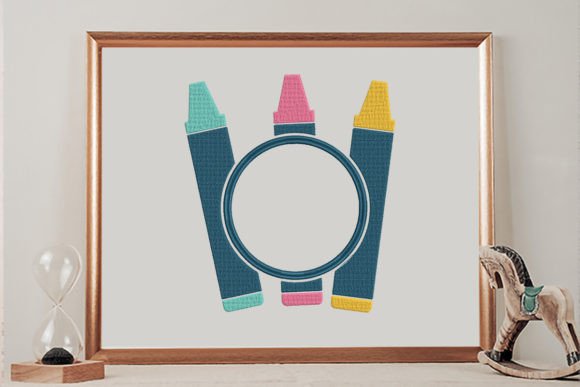 Crayons Monogram Frame: A Whimsical Touch