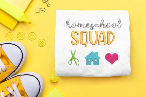 Homeschool Squad Embroidery: A Charming Design