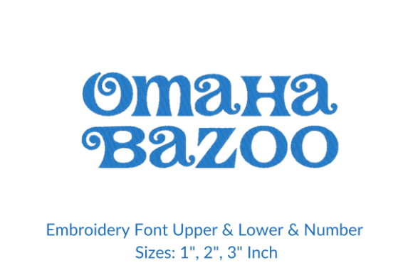 Omaha Bazoo Font: A Festive Embroidery Choice
