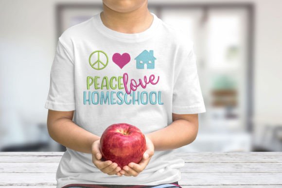 Peace Love Homeschool Embroidery: A Must-Have Design