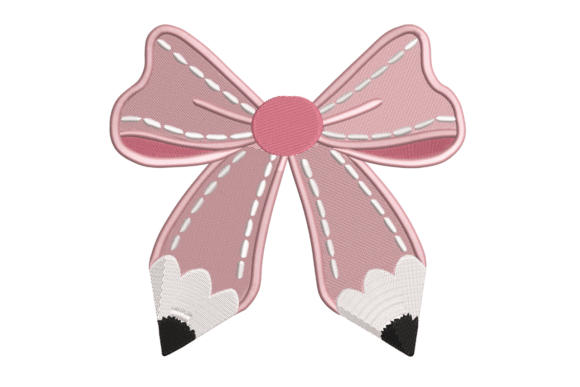 Pencil Bow Applique: A Charming Addition to Your Designs
