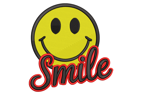 Smile Patch – Happy Face: A Joyful Embroidery Design