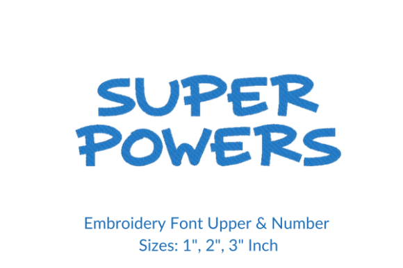 Super Powers Font for Personalized Embroidery