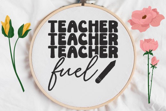 Teacher Fuel: A Charming Echo Stacked Text Design