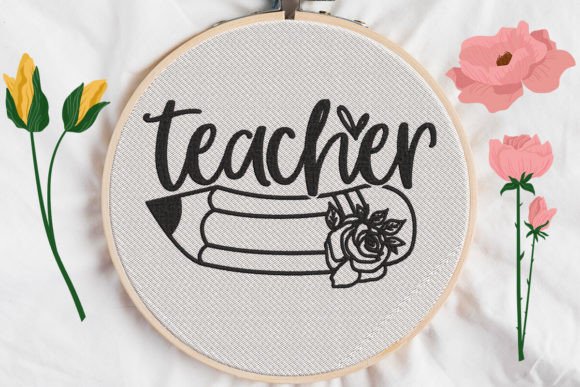 Teacher Sign: A Whimsical Addition to Your Embroidery Projects