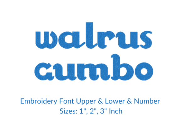 Walrus Gumbo Font: A Versatile Embroidery Design